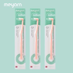 3 Pieces Orthodontic Tuft Toothbrush (Type: flat head)