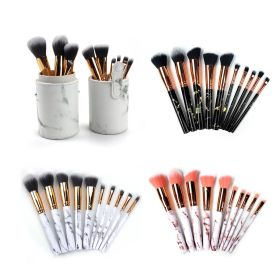 La Canica 10 In 1 Makeup Brush Set With Travel Friendly Container (Color: Beauty Spot Black)