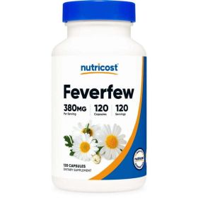 Nutricost Feverfew Capsules 380mg, 120 Capsules, Vegetarian Friendly, Non-GMO & Gluten Free (Brand: eSupplements, llc)