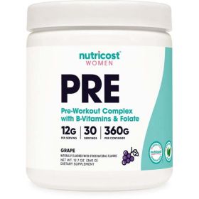 Nutricost Pre-Workout Supplement Powder for Women, Grape, 30 Servings (Brand: eSupplements, llc)